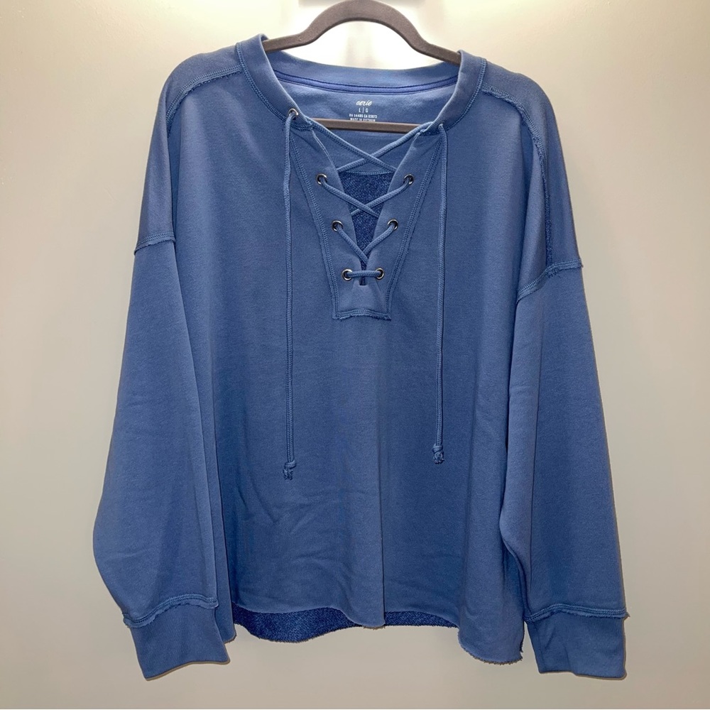 Aerie Lace Up Sweatshirt